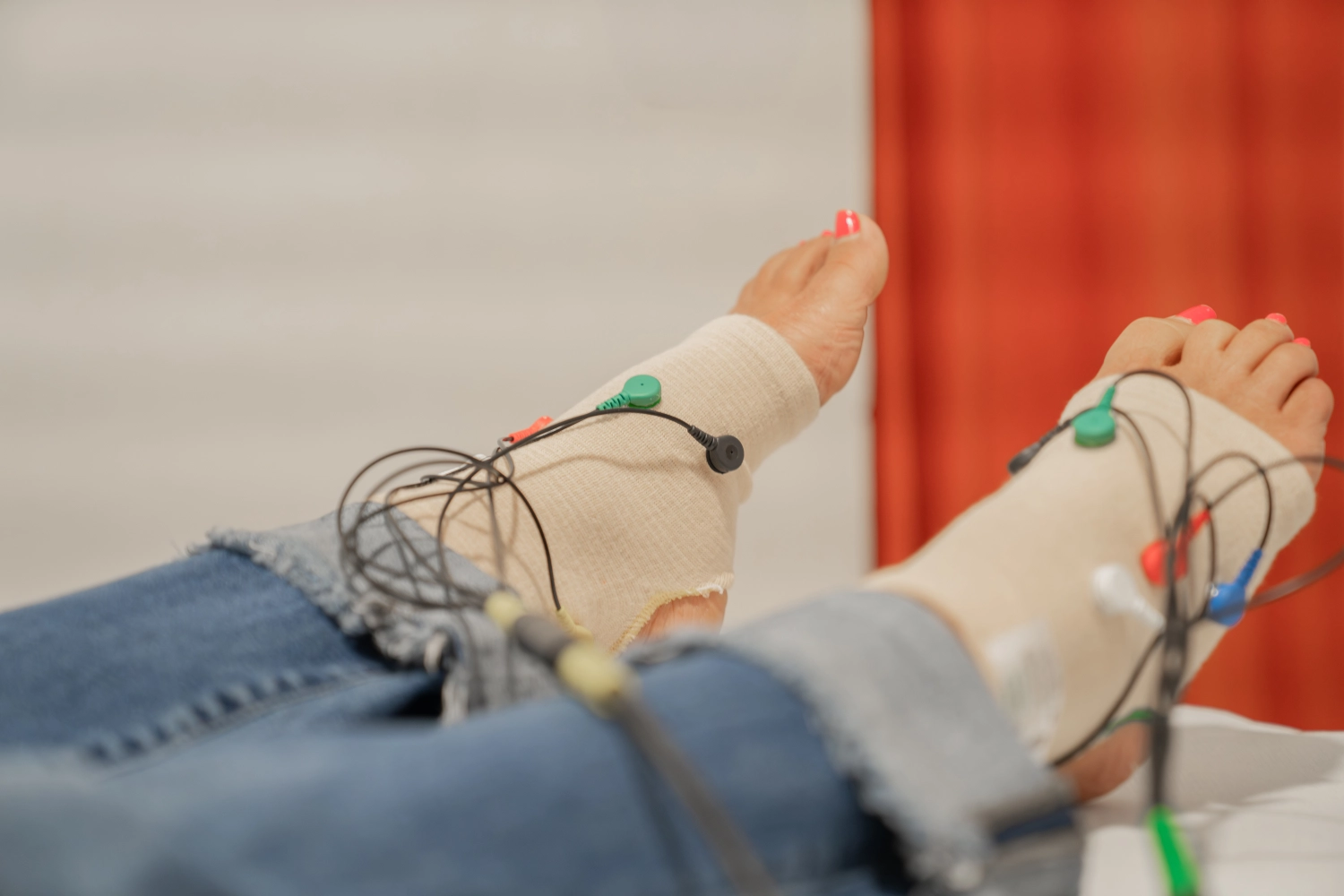 Seduta di NESA terapia eseguita dal fisioterapista